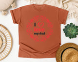 I Love My Dad Pink graphic tee in Yam