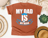 My Dad Is My Hero White graphic tee in Yam