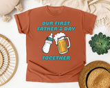 Our First Father's Day Together Teal graphic tee in Yam