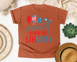Sweet Land Of Liberty Red graphic tee in Yam
