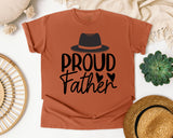 Proud Father Black graphic tee in Yam