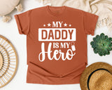 My Daddy Is My Hero White 3 graphic tee in Yam