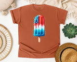 Patriotic Popsicle Teal graphic tee in Yam
