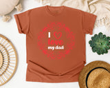 I Love My Dad Pink 2 graphic tee in Yam