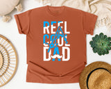 Reel Cool Dad White 4 graphic tee in Yam