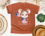 Mouse In Flag Outfit graphic tee in Yam