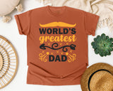 World's Greatest Dad Gold graphic tee in Yam