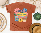 Inspire Educate Motivate graphic tee in Yam