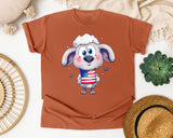 Patriotic Poodle Puppy graphic tee in Yam