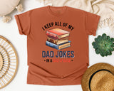 I Keep All Of My Dad Jokes In A Dad-A-Base graphic tee in Yam