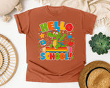 Hello School Alligator graphic tee in Yam