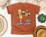Teaching Is My Jam graphic tee in Yam