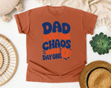 Dad Fueling Chaos Since Day One White 3 graphic tee in Yam