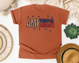 America Grey 3 graphic tee in Yam
