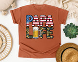 Papa Life Grey graphic tee in Yam