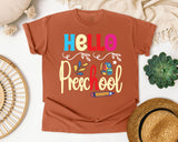 Hello Preschool Backpack graphic tee in Yam