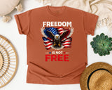 Freedom Is Not Free Black graphic tee in Yam