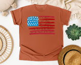 Star Spangled Banner Flag graphic tee in Yam