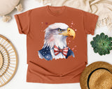 Eagle With Flag Bow Tie graphic tee in Yam