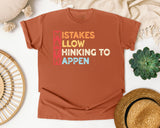Math Mistakes Allow Thinking To Happen graphic tee in Yam