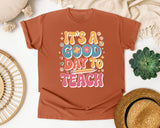 It's A Good Day To Teach Flowers Retro Graphic Tee graphic tee in Yam