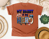 My Daddy Is My Hero Grey 2 graphic tee in Yam