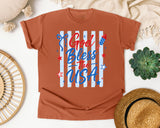 God Bless The USA White graphic tee in Yam
