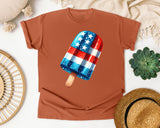Patriotic Checkered Popsicle graphic tee in Yam