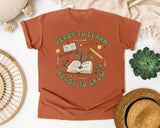 Ready To Learn Ready To Grow Book graphic tee in Yam