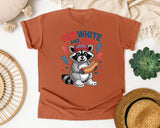 Red White And Feral graphic tee in Yam