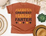 World's Greatest Father Farter Black 3 graphic tee in Yam