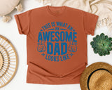 This Is What An Awesome Dad Looks Like Blue graphic tee in Yam
