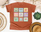 Teacher Icon Squares graphic tee in Yam