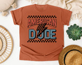 American Dude graphic tee in Yam