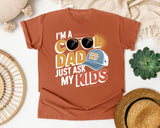 I'm A Cool Dad Just Ask My Kids White 2 graphic tee in Yam