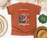 Party Like A Patriot Let Freedom Ring graphic tee in Yam
