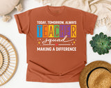 Today Tomorrow Always Teacher Squad graphic tee in Yam