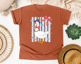 Patriotic Goose Bow graphic tee in Yam