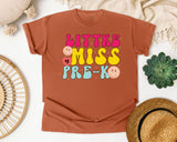 Little Miss Pre-K graphic tee in Yam