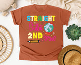 Straight Outta 2nd Grade Globe graphic tee in Yam
