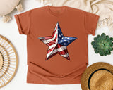 American Flag Star graphic tee in Yam