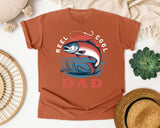 Reel Cool Dad Grey 2 graphic tee in Yam