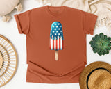 American Flag Popsicle graphic tee in Yam