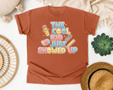 The Cool Kid Just Showed Up graphic tee in Yam