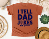 I Tell Dad Jokes graphic tee in Yam
