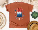 Patriotic Popsicle Stars graphic tee in Yam