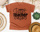 World's Best Teacher graphic tee in Yam
