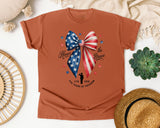 Honor The Brave 250 Years Of Freedom graphic tee in Yam