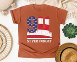 Never Forget White graphic tee in Yam