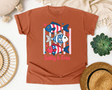 Salty And Free graphic tee in Yam